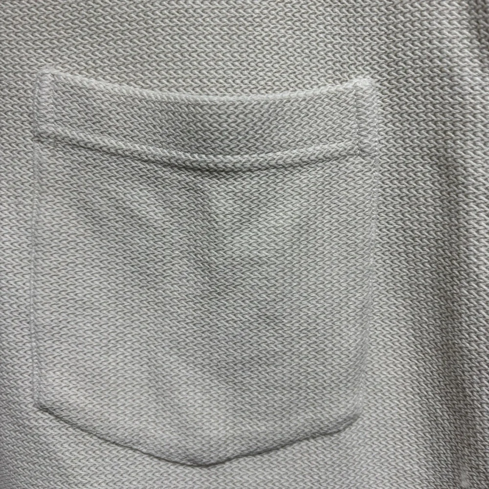Banana Republic Mens XL Cream Textured Waffle Knit Cotton Pocket Polo Shirt #309